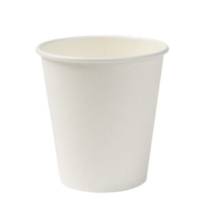 Bioco 20 pahare albe din carton, biodegradabile si compostabile, 200cc