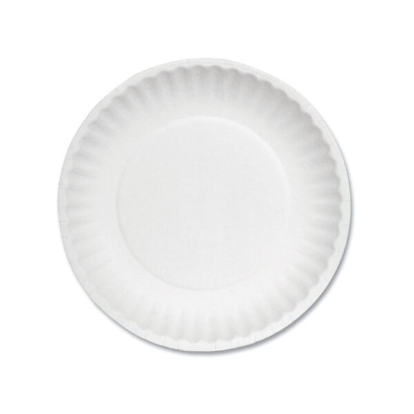 Bioco 50 farfurii rotunde, din carton, 18 cm