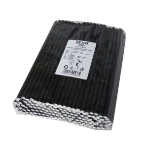 Bioco 150 paie negre jumbo din hartie, biodegradabile si compostabile, 230xØ8mm