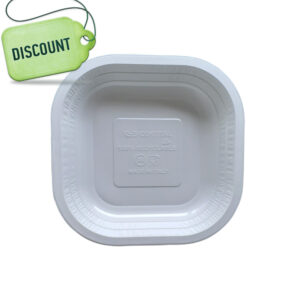 Bioco 12 farfurii patrate aluminiu lacuit, 180x180mm.