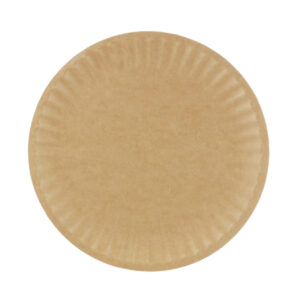 Bioco 20 farfurii rotunde carton kraft, 23cm