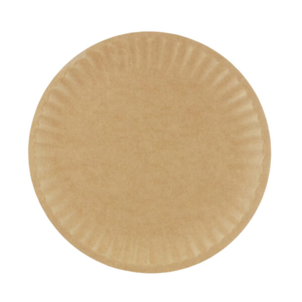 Bioco 20 farfurii rotunde carton kraft, 23cm