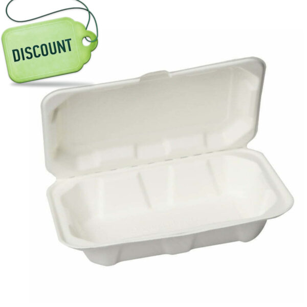 Bioco 50 caserole cu capac 1000ml, biodegradabile si compostabile