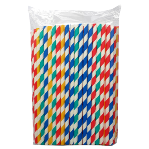 Bioco 150 paie dungi color, drepte, din hartie, biodegradabile si compostabile, 230xØ8mm
