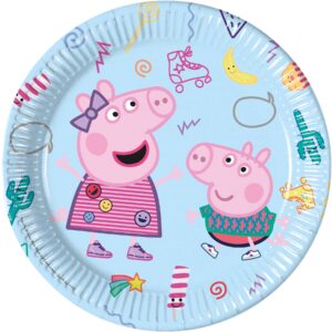 Procos 8 farfurii carton FSC, decor Peppa Pig, diametru 23cm