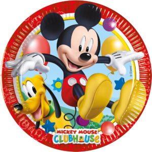 Procos 8 farfurii carton FSC, decor Mickey Mouse, diametru 23cm