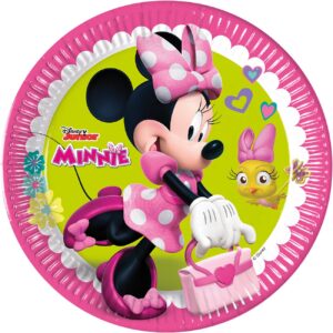 Procos 8 farfurii carton FSC, decor Minnie, diametru 23cm