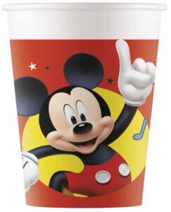 Procos 8 pahare carton FSC, decor Mickey Mouse, capacitate 200cc