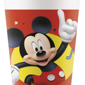 Procos 8 pahare carton FSC, decor Mickey Mouse, capacitate 200cc