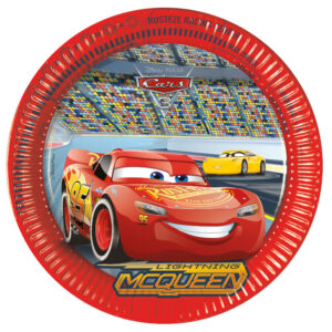 Procos 8 farfurii carton FSC, decor Cars, diametru 23cm