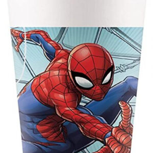 Procos 8 pahare carton FSC, decor Spiderman, capacitate 200cc