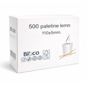Bioco 500 paletine din lemn, pentru cafea, 11cm