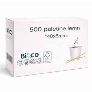 Bioco 500 paletine din lemn, pentru cafea, 14cm