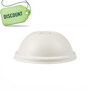 Bioco 50 capace Dome 90mm, albe, carton, biodegradabile