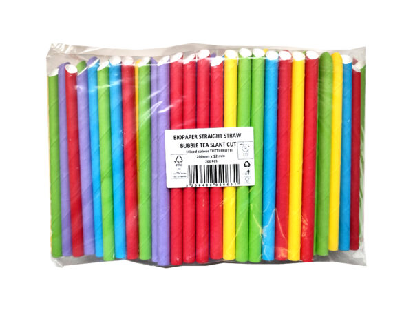 Bioco 200 paie hartie color FSC Mix Bubble Tea 200x12mm.