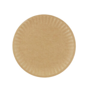 Bioco 20 farfurii rotunde, carton kraft, 18cm
