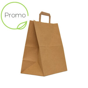 25 pungi hartie kraft, cu maner, 14x25x30cm