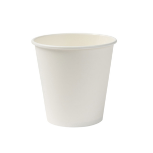 Bioco 50 pahare albe din carton, biodegradabile si compostabile, 90cc