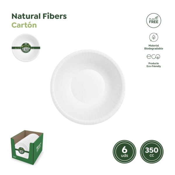 6 boluri carton, rotunde, 350ml