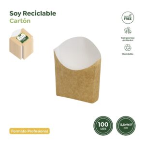 100 cutii pentru cartofi, kraft, dimensiune 13.5x9x17cm.