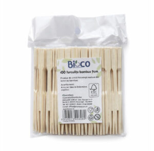 Set 100 furculite bambus, 9cm