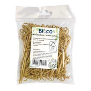 Set 100 scobitori bambus, 9cm